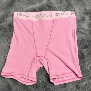 Swarovski Crystal SKIMS Pink Boxers Med